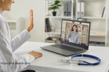 A doctor providing virtual consultation to a patient via video call, representing the benefits of telehealth services in modern healthcare such as convenience, accessibility, and reduced ER visits.